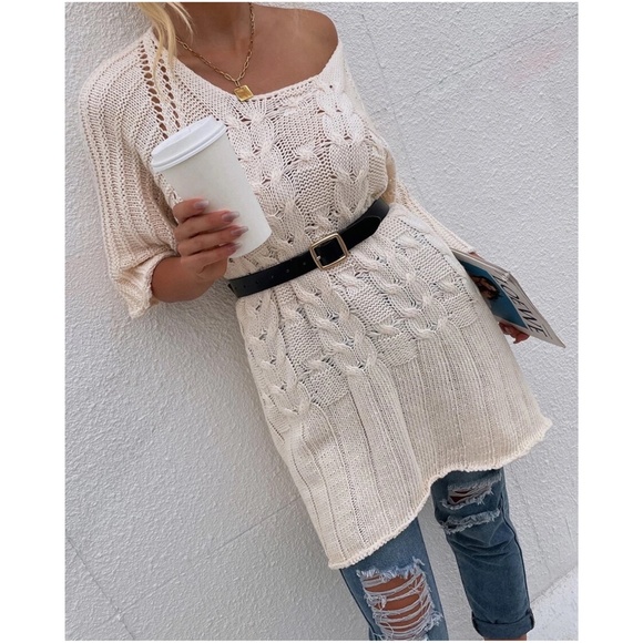 Cozy chunky Knit Sweater Dress - Picture 4 of 5